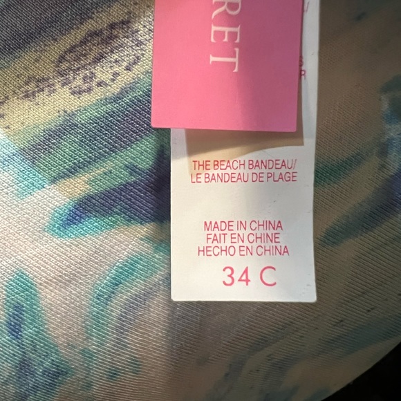 Victoria’s Secret Blue watercolor bandeau bikini set! - Picture 6 of 6